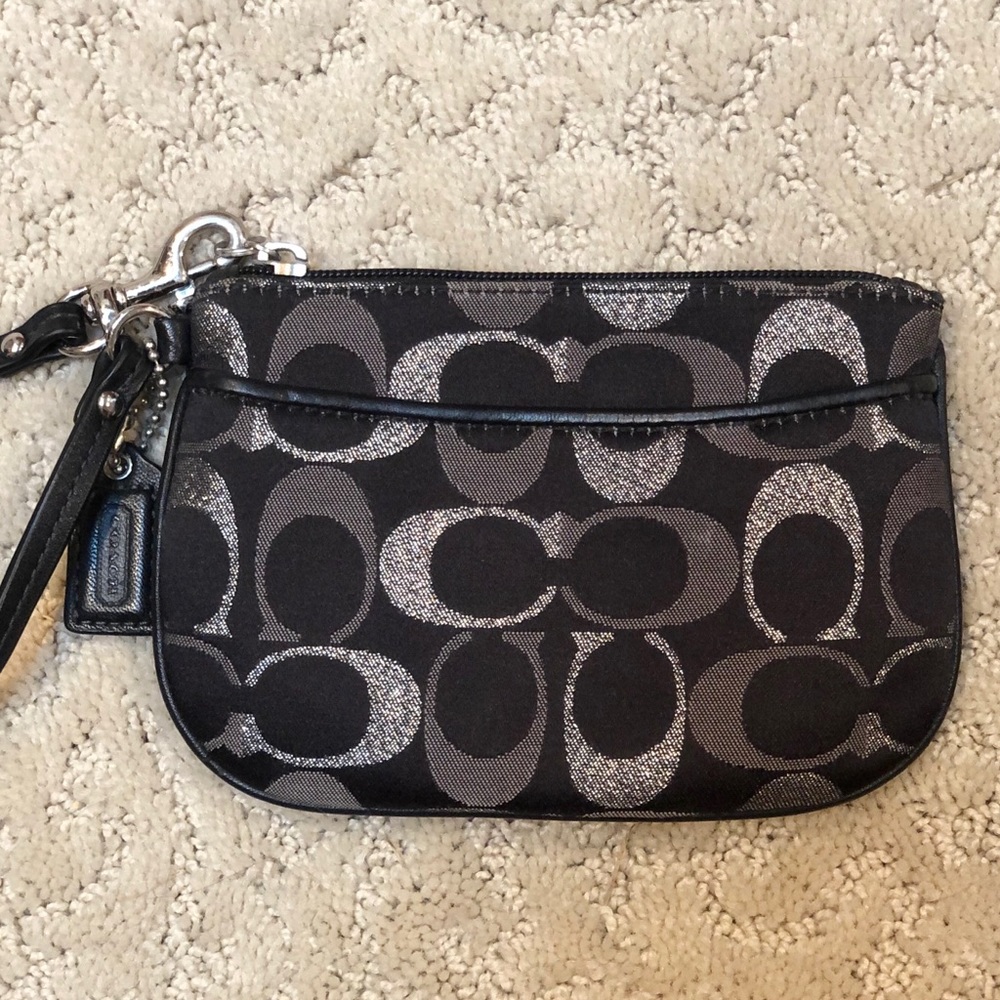 Small Black Coach Wristlet